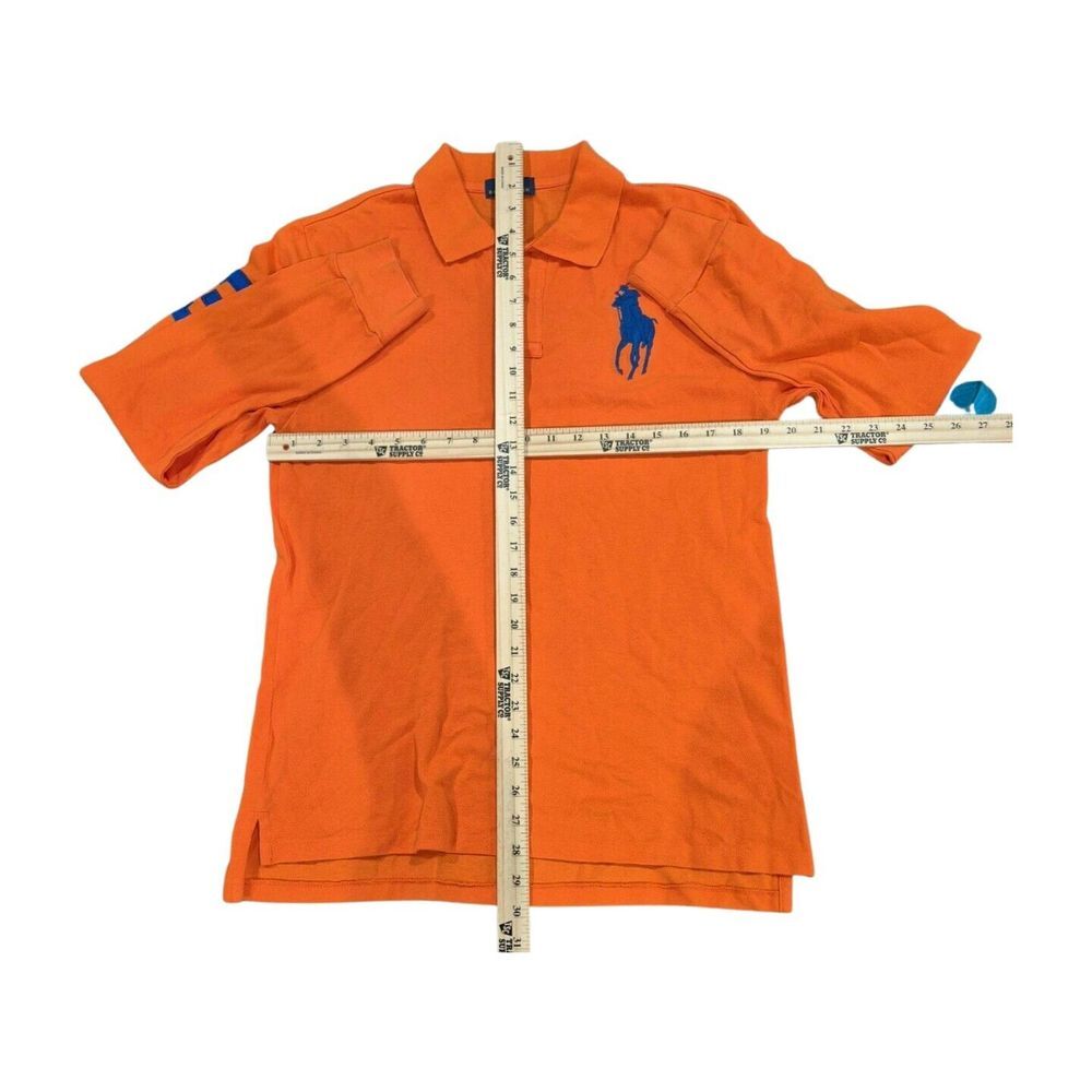 Polo Ralph Lauren Big Pony Long Sleeve Cotton Polo Orange Youth Boys XL (18-20) - Picture 4 of 7